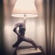 Lampada realizzata a mano "Il guerriero della Luce"
